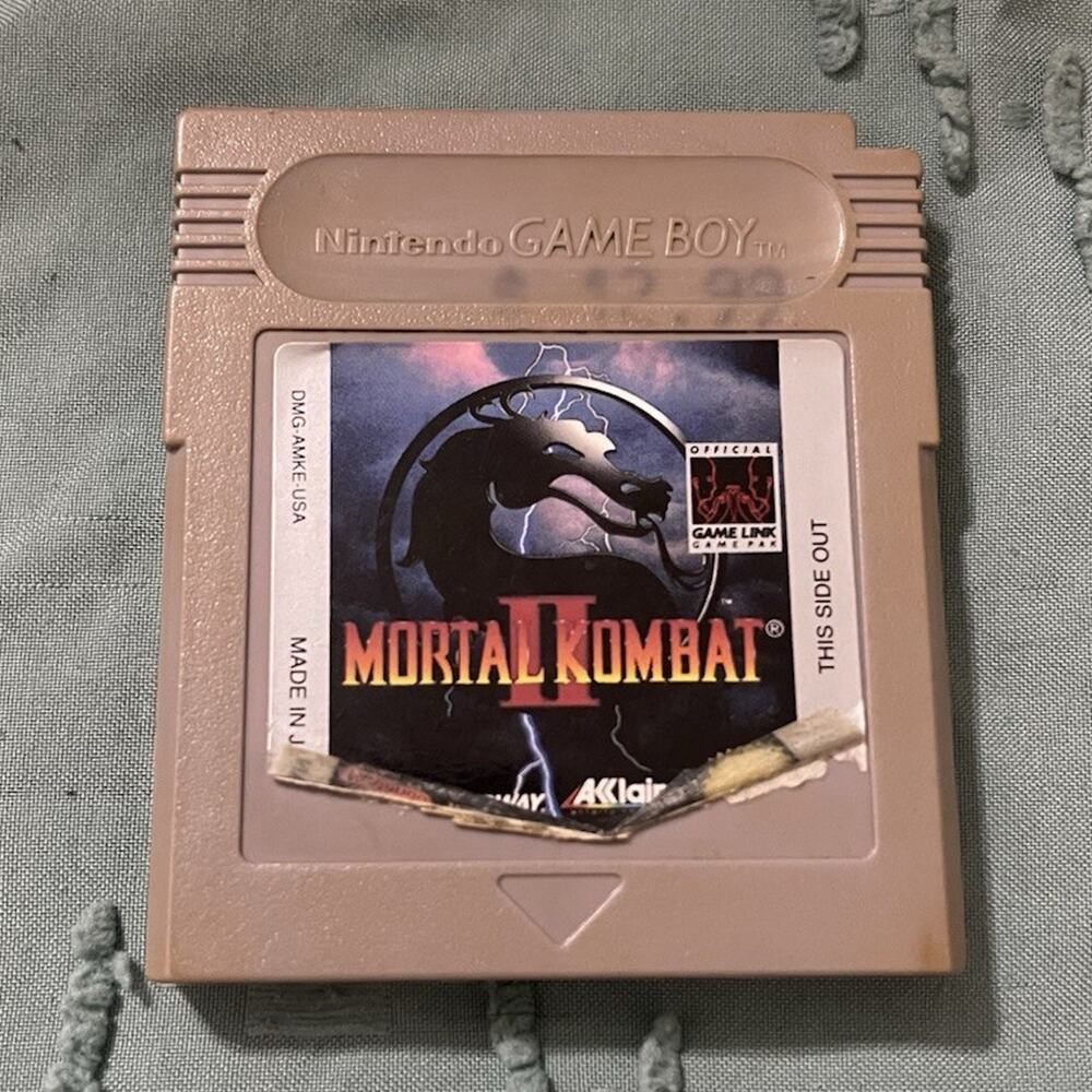 Acclaim Mortal Kombat Nintendo Game Boy Game Link Compatible Fighting Cartridge